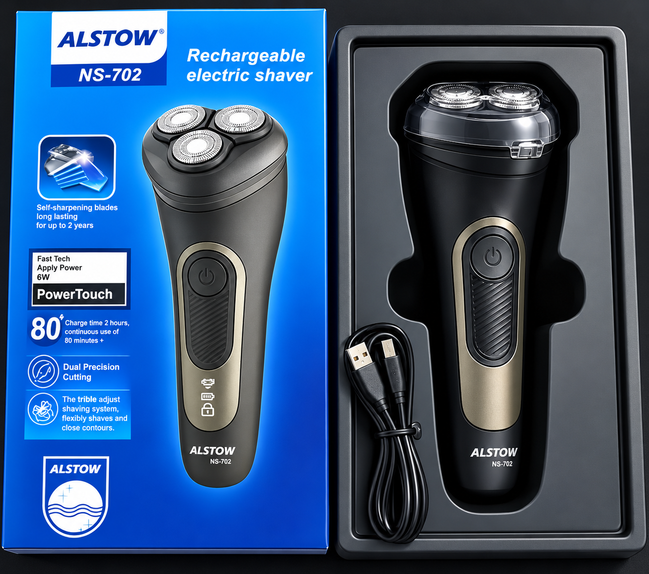 Rechargeble electric shaver